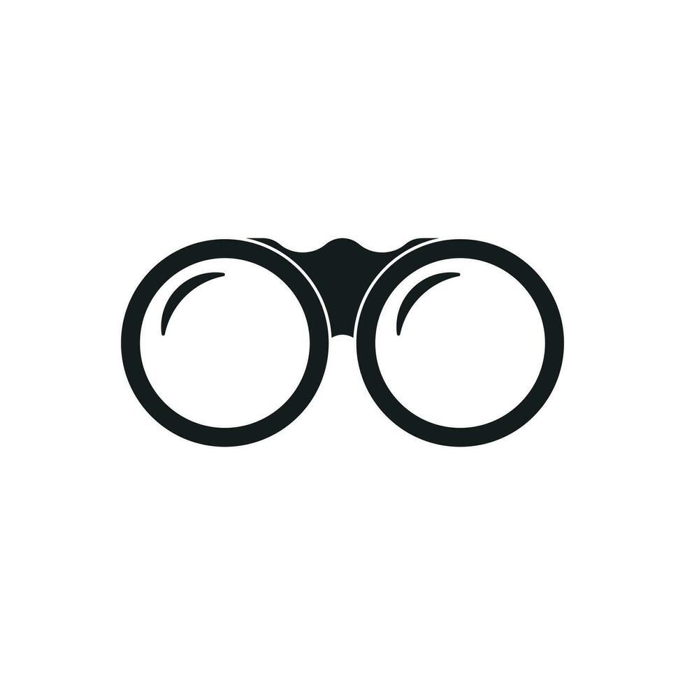 Binocular vector icon. Binoculars explore flat illustration.