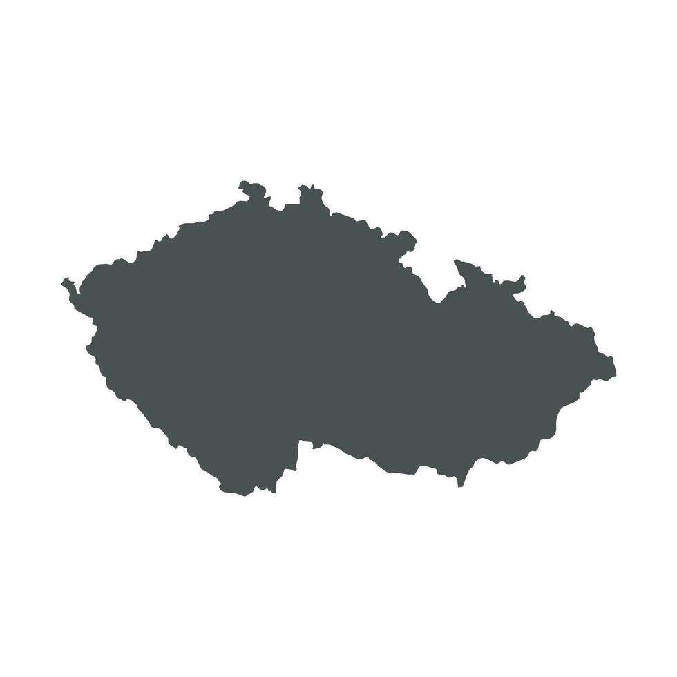 Czech Republic vector map. Black icon on white background.