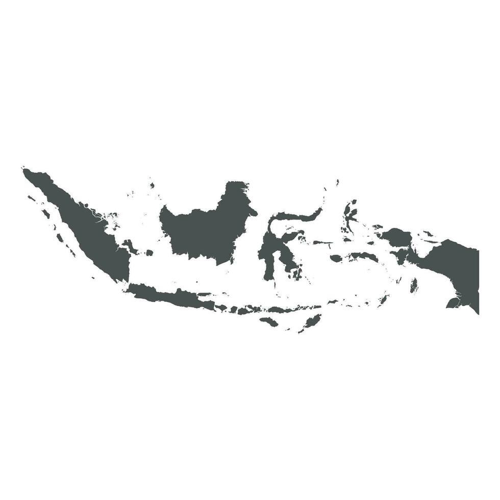 Indonesia vector map. Black icon on white background.