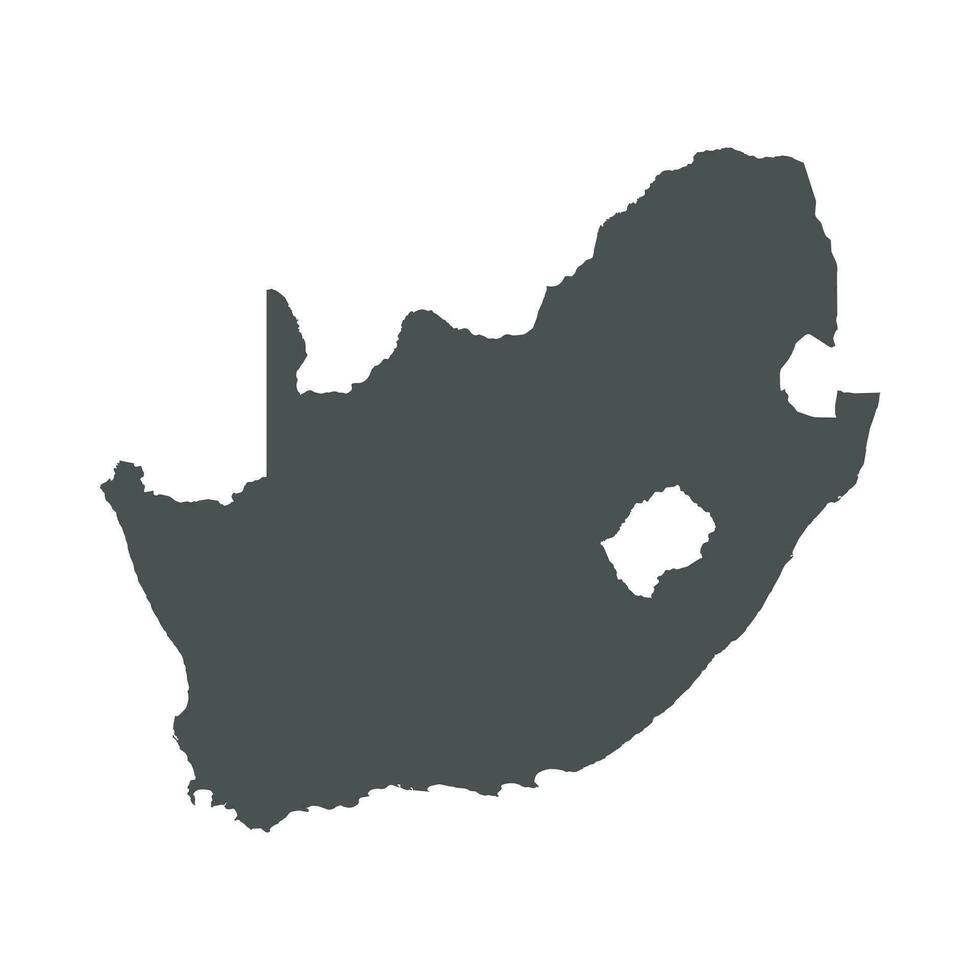 sur África vector mapa. negro icono en blanco antecedentes.