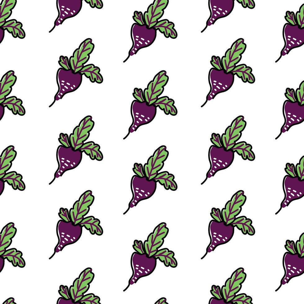 Beetroot pattern for vegetable design vector