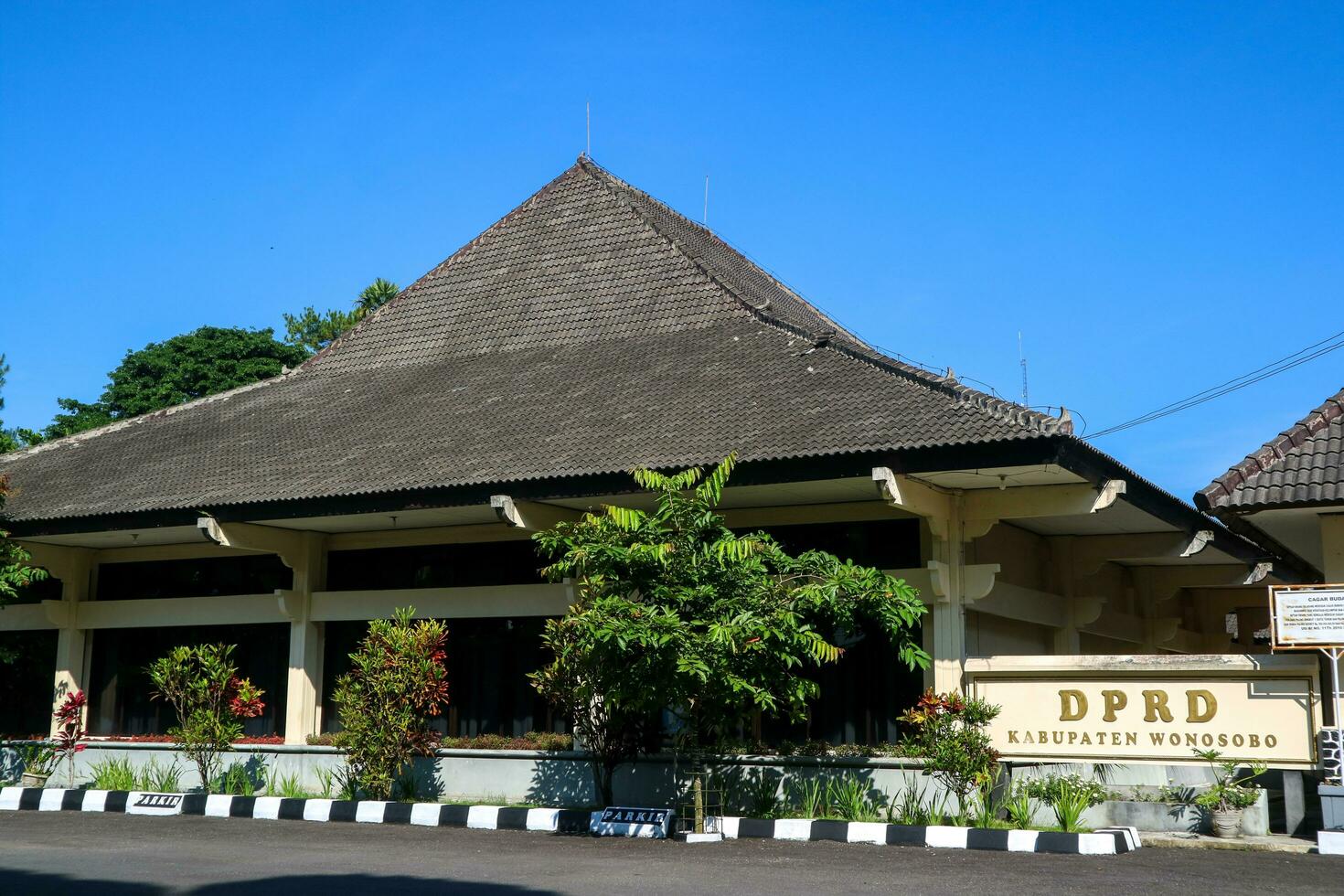 Wonosobo, Indonesia - April 5, 2023 - Regional legislative office or kantor DPRD Wonosobo at Jalan Soekarno Hatta photo