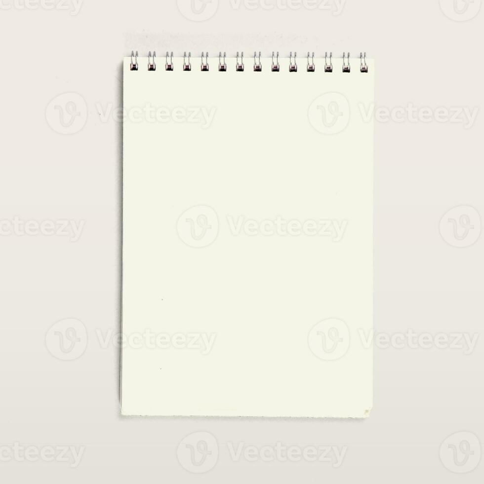 White notes small with flat lay concept isolated on white background. photo