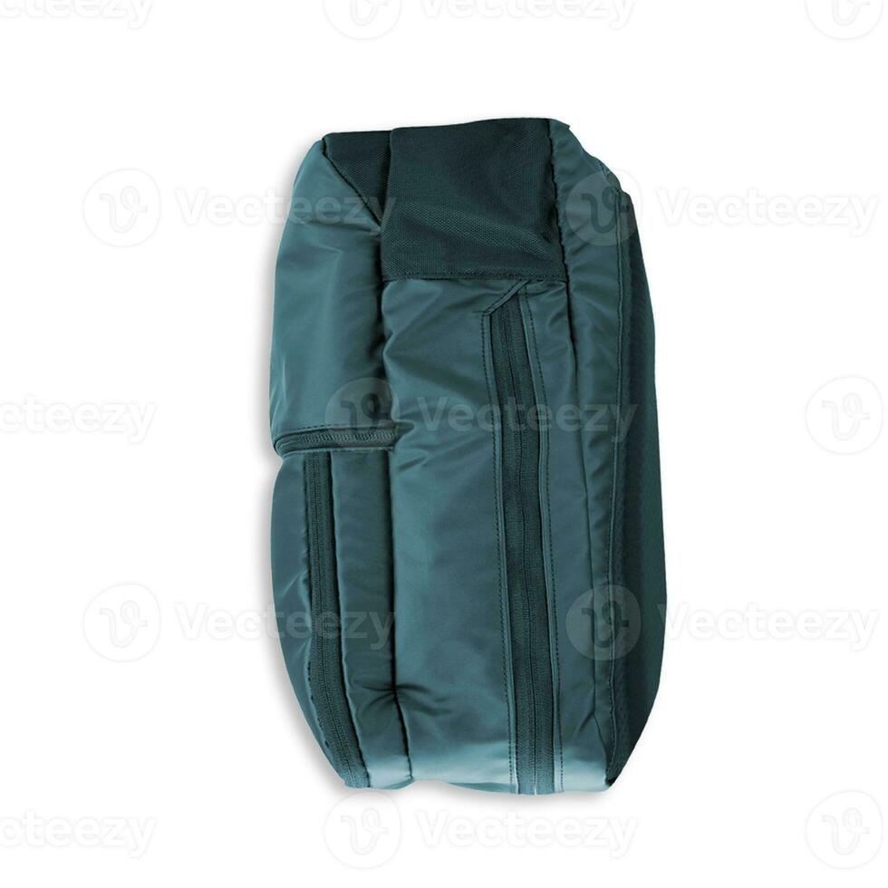 School backpack on white background fit for education concept. photo