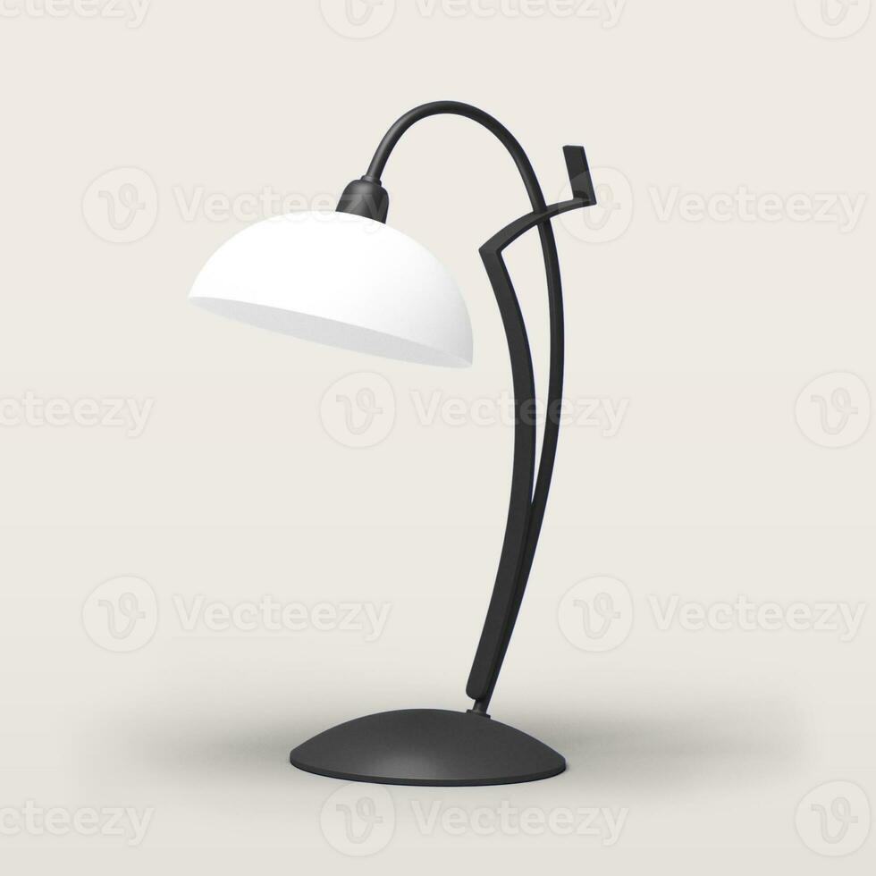 Innovative simply table lamp isolated on white background. photo