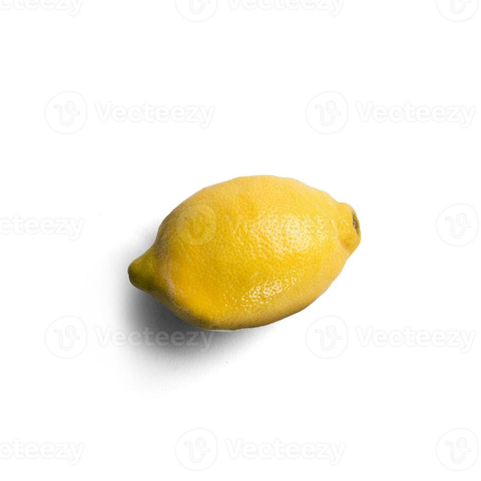 Fresh juicy lemon isolated on the white background photo