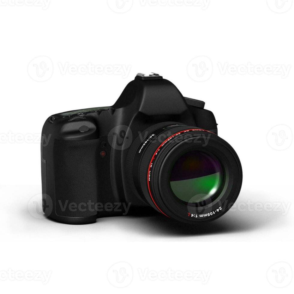 Isolated SLR camera on white background suitable for your device concept. photo