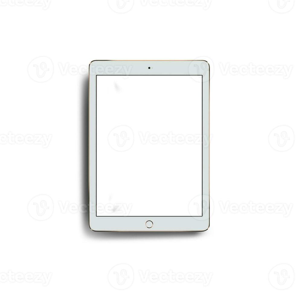 Close up view modern pen tablet isolated on grey background fit for your device design. photo