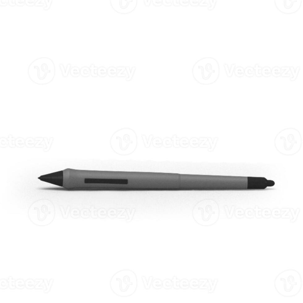 An modern stylus pen isolated on white background fit for your asset design. photo