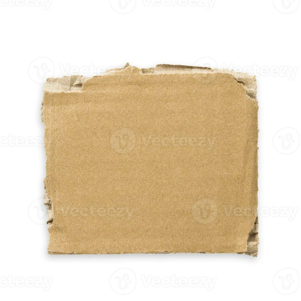 Cardboard pieces isolated on white board. photo