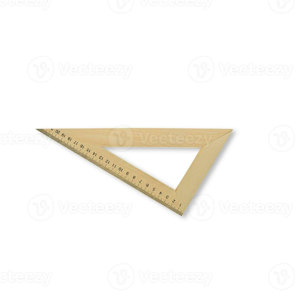 Student ruler isolated on white fit for back to school concept. photo