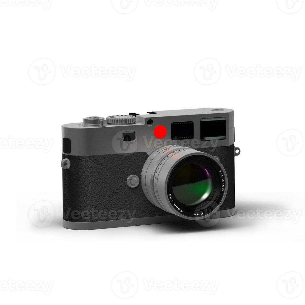 Isolated SLR camera on white background suitable for your device concept. photo
