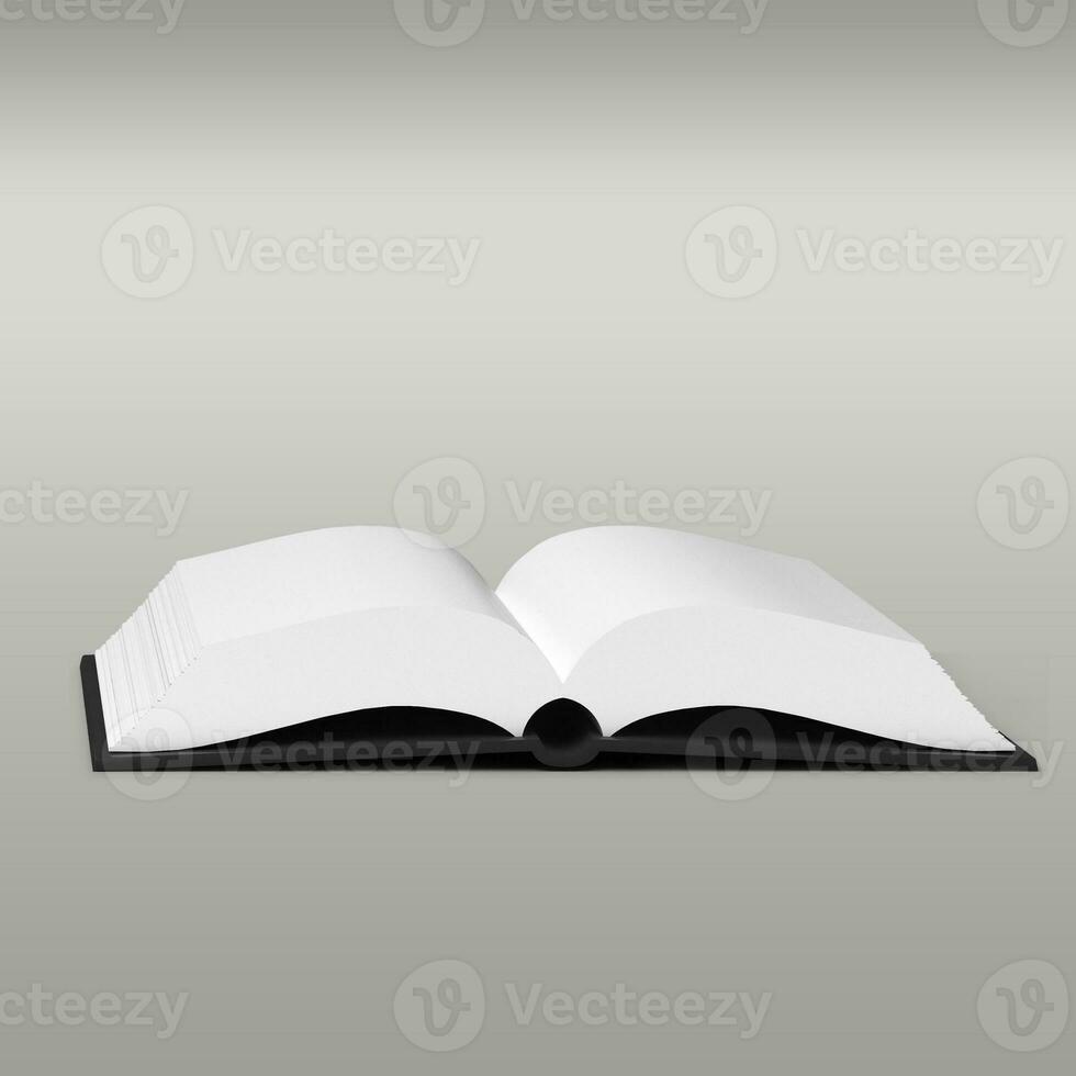 Big black organizer large book isolated on grey background. photo