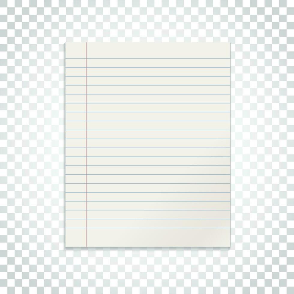 Vector Realistic Blank Notebook Isolated On Transparent Background