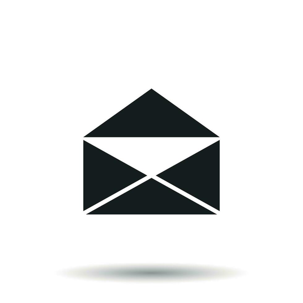 Mail envelope icon vector isolated on white background. Symbols of email flat vector illustration.