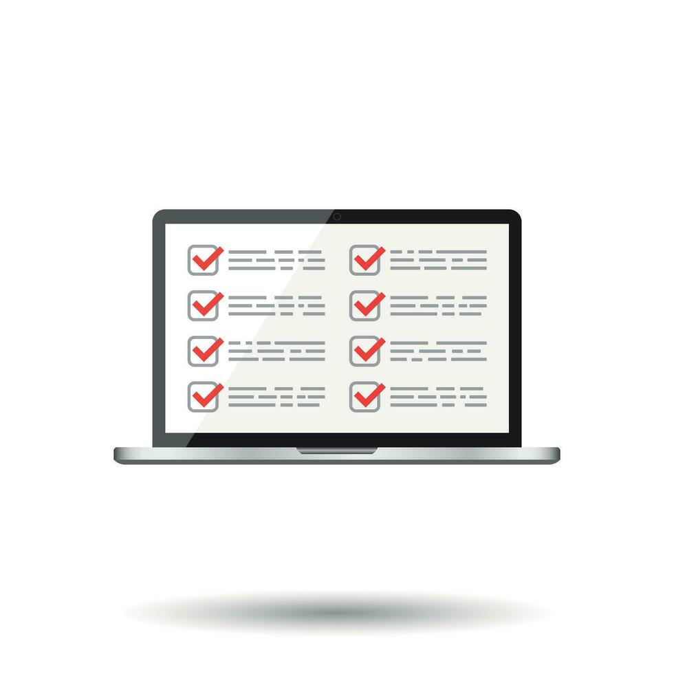 Businessman checklist with notebook. Check list icon flat vector illustration.