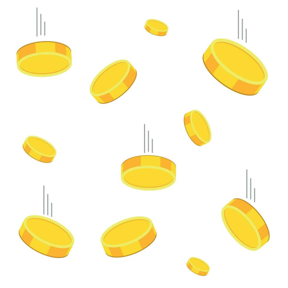 Money icon on white background. Coins vector illustration in flat style. Icons for design, website.
