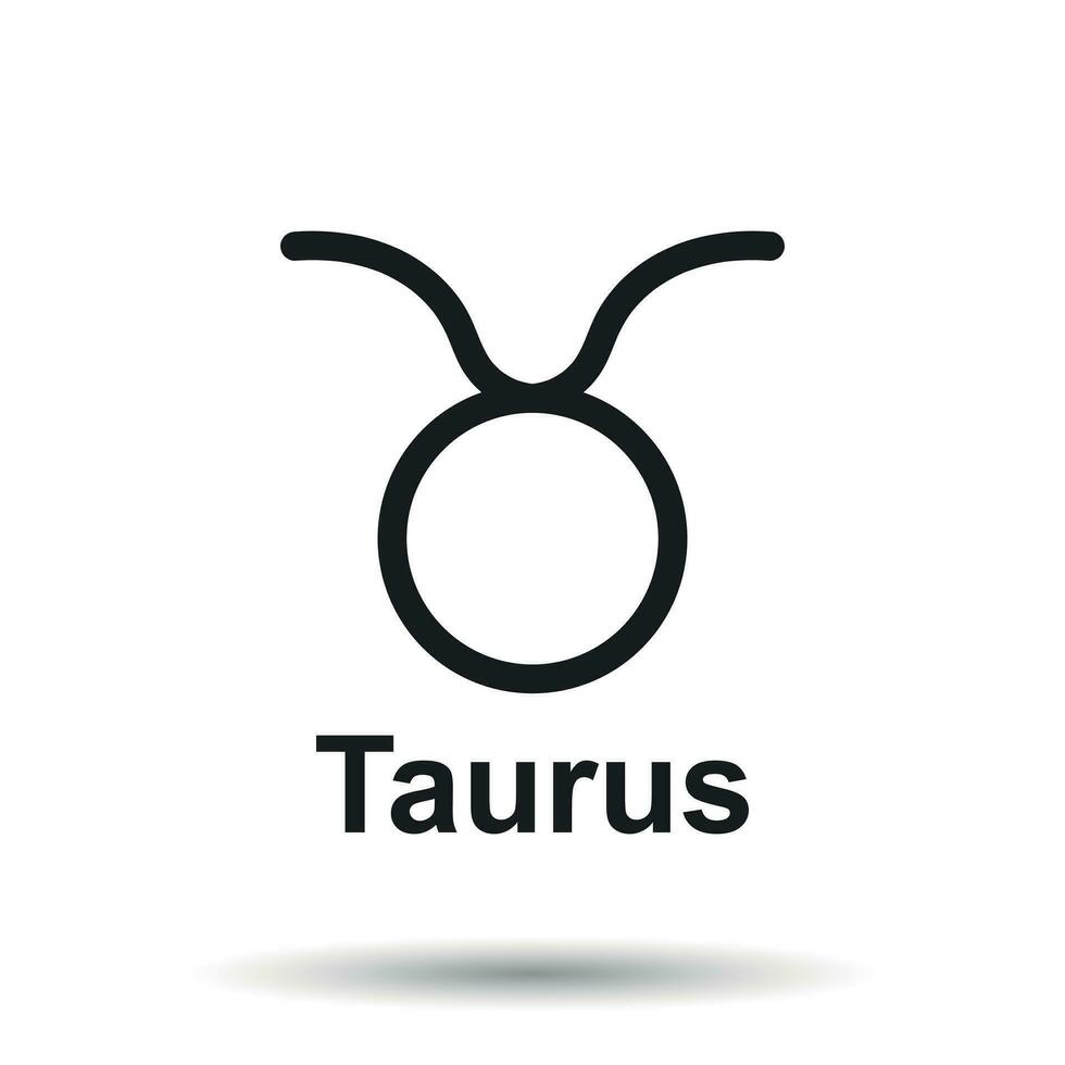 Tauro zodíaco signo. plano astrología vector ilustración en blanco antecedentes.