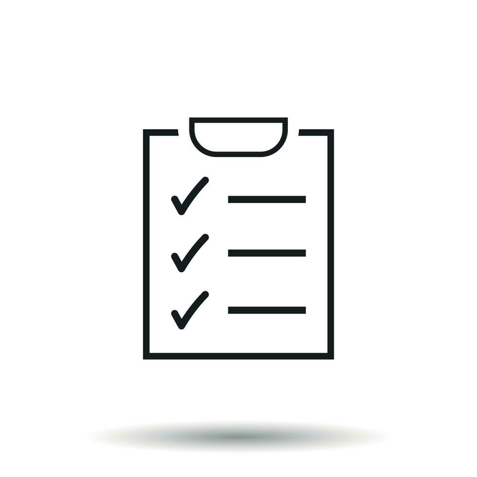 To do list icon. Checklist, task list vector illustration in flat style. Reminder concept icon on white background.