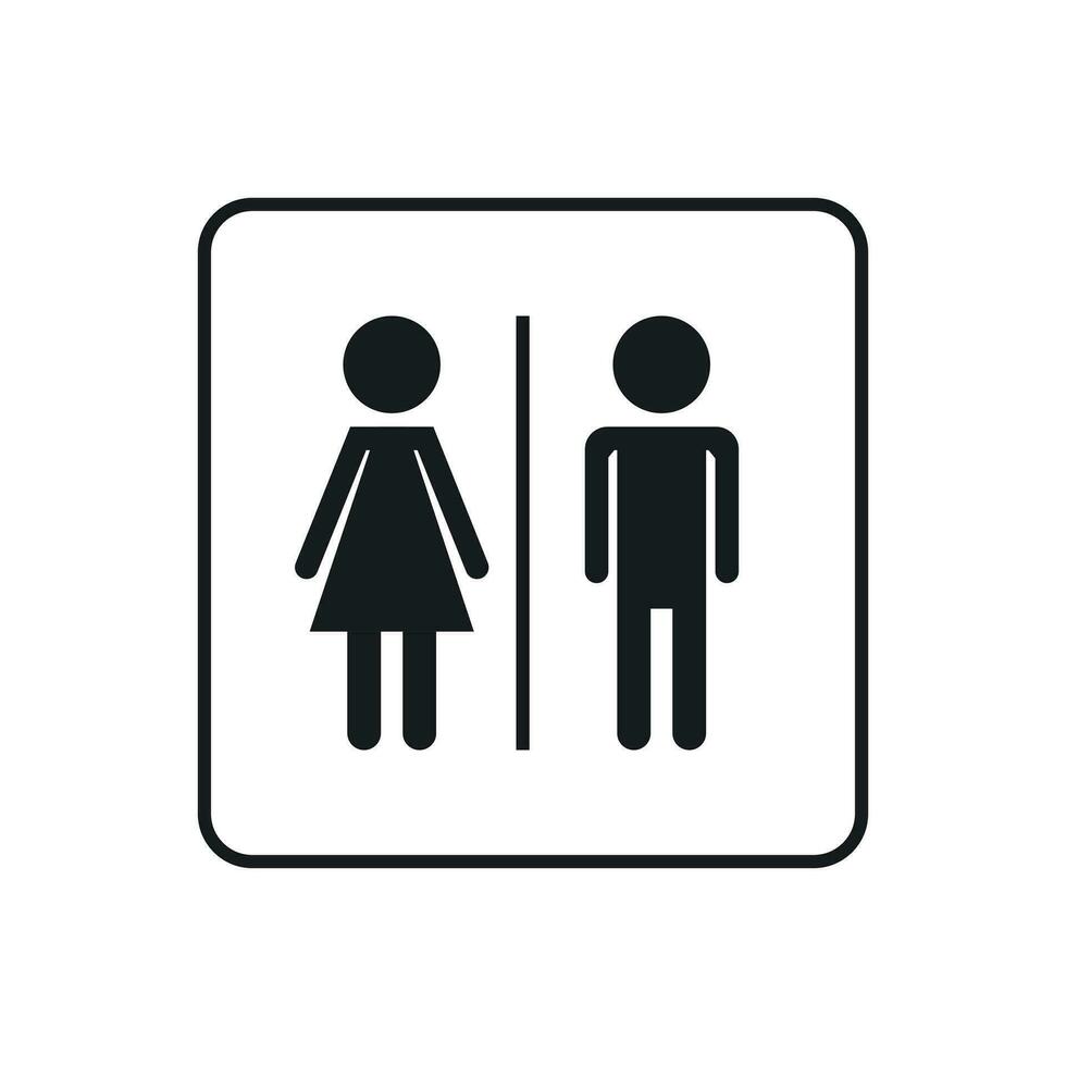 Vector man and woman icon on white background. Modern flat pictogram. Simple flat symbol for web site design.