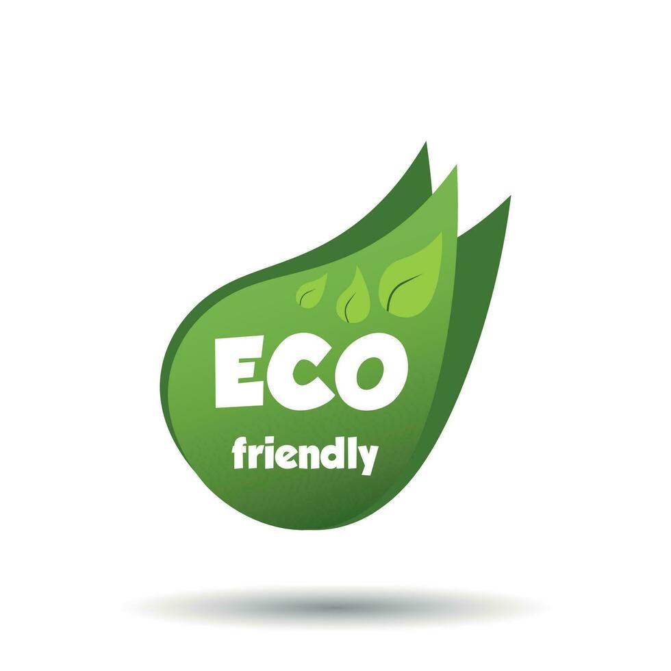 Eco friendly icon. Flat vector illustration