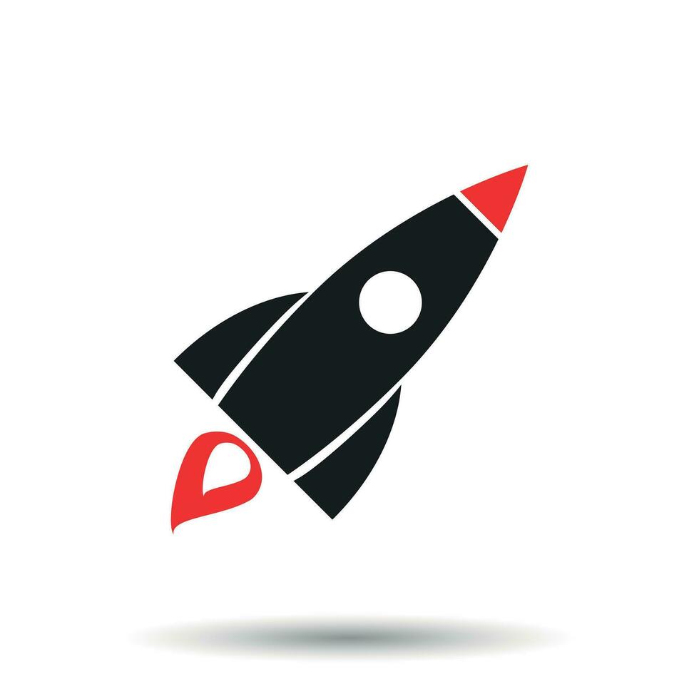 Rocket vector pictogram icon. Simple flat pictogram for business, marketing, internet concept. Business startup launch concept for web site design or mobile app.