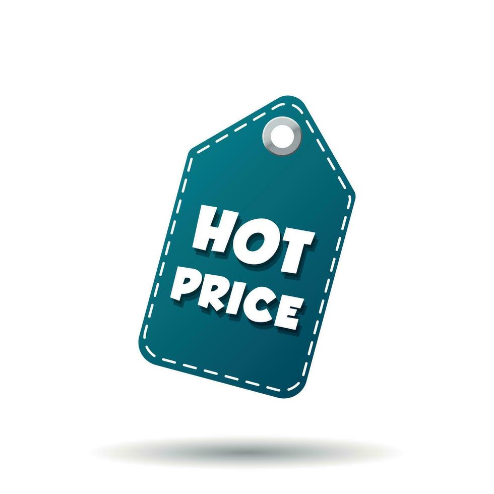 Hot price hang tag. Label vector illustration on white background