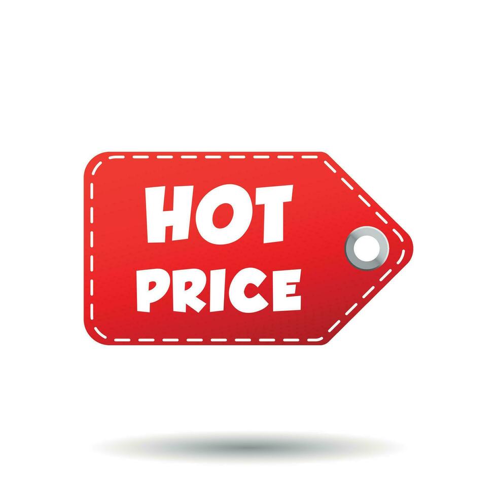 Hot price hang tag. Label vector illustration on white background