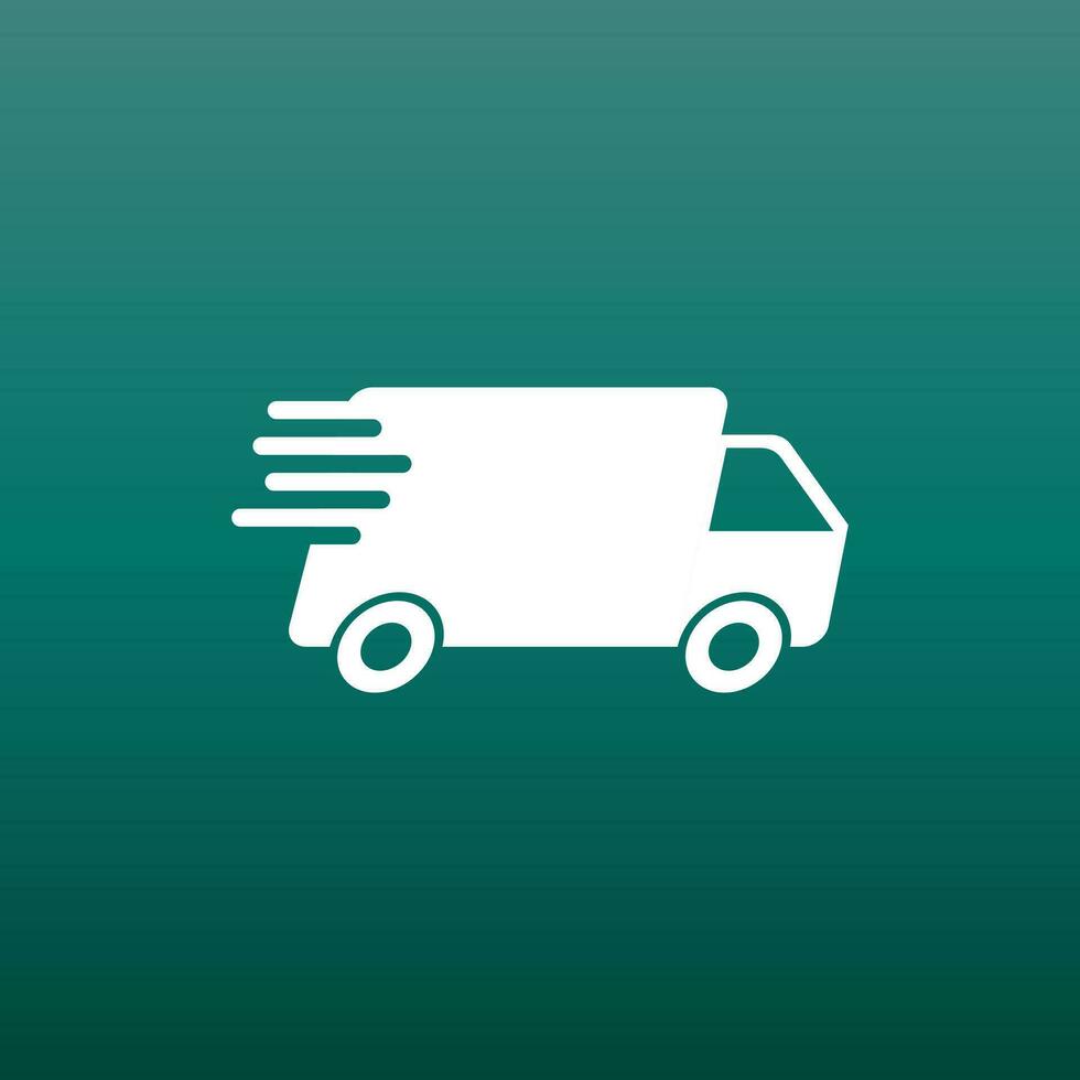 Delivery truck vector illustration. Fast delivery service shipping icon. Simple flat pictogram for business, marketing or mobile app internet concept