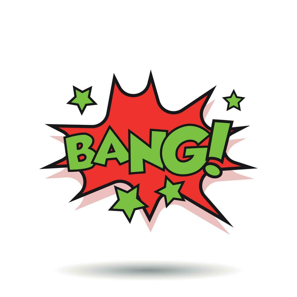 Bang comic sound effects. Sound bubble speech with word and comic cartoon expression sounds vector illustration.