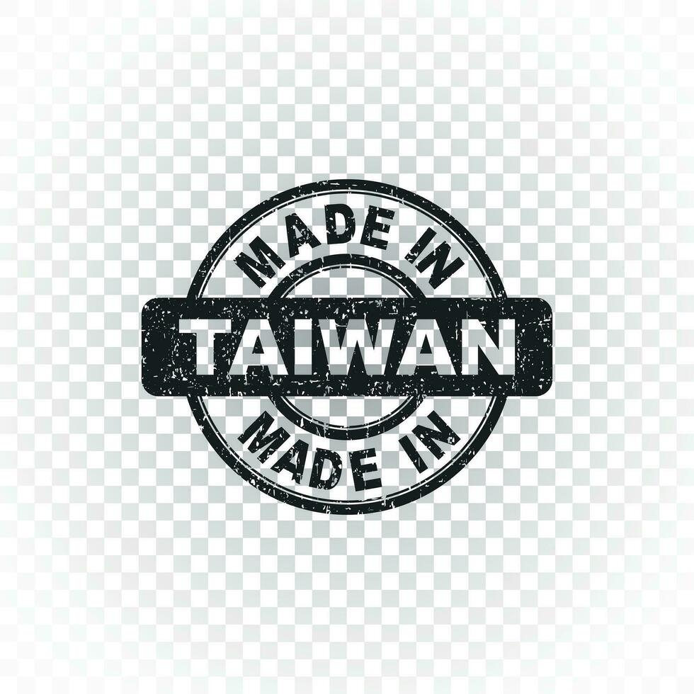 Made in Taiwan stamp. Vector illustration on isolated background