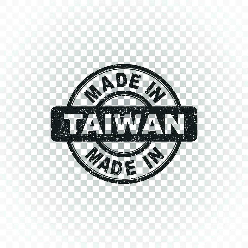 Made in Taiwan stamp. Vector illustration on isolated background