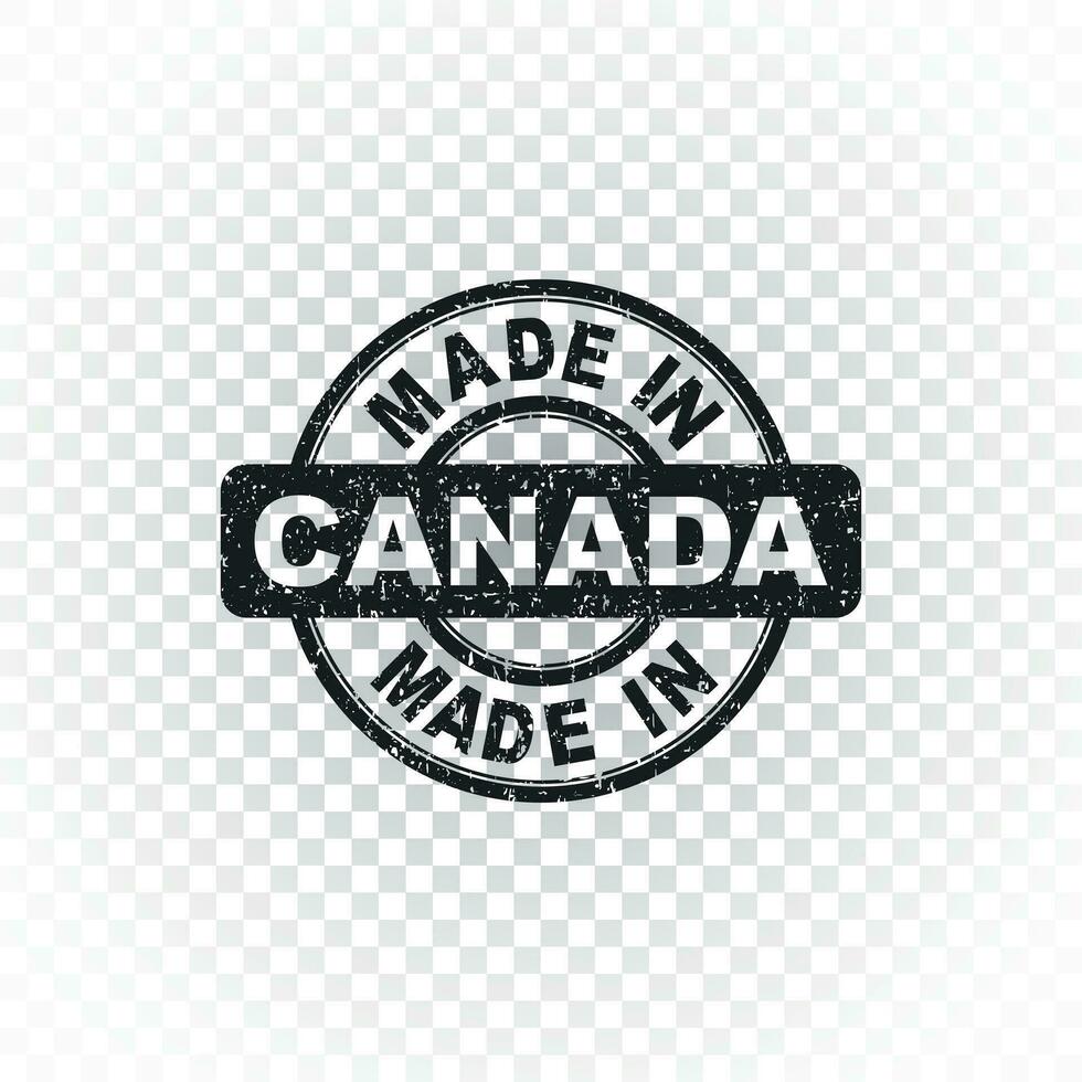 hecho en Canadá estampilla. vector ilustración en aislado antecedentes