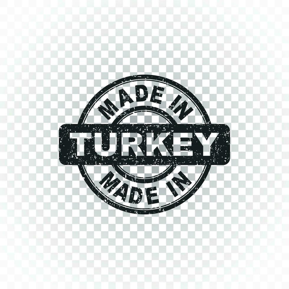 Made in Turkey stamp. Vector illustration on isolated background