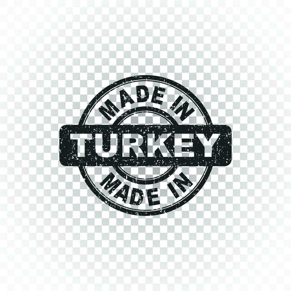 hecho en Turquía estampilla. vector ilustración en aislado antecedentes