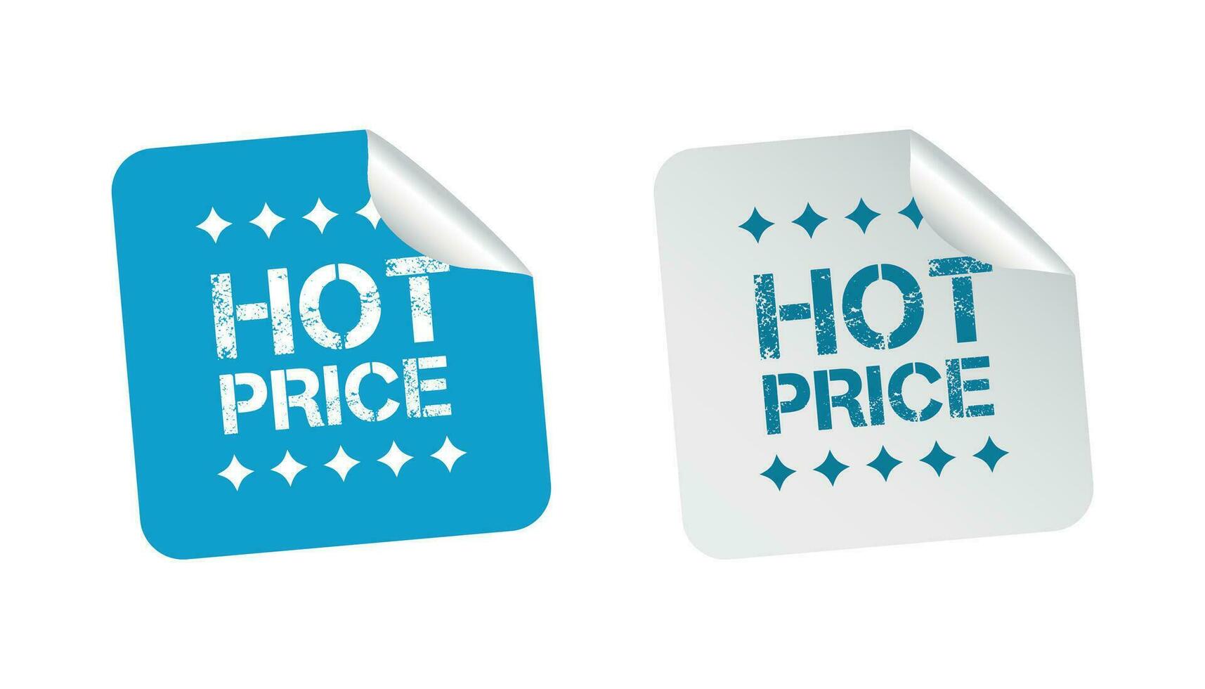 Hot price stickers. Vector illustration on white background.