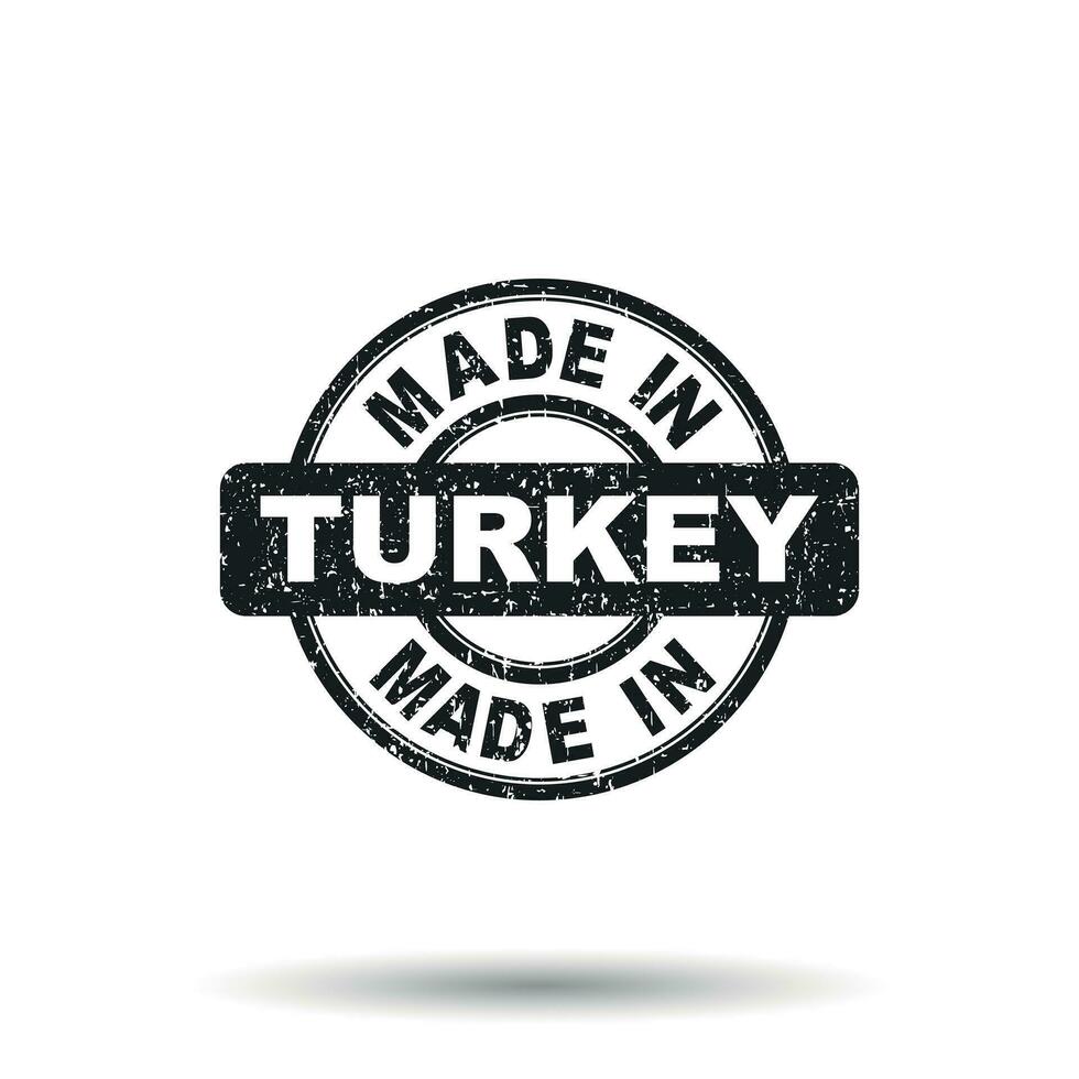 Made in Turkey stamp. Vector illustration on white background