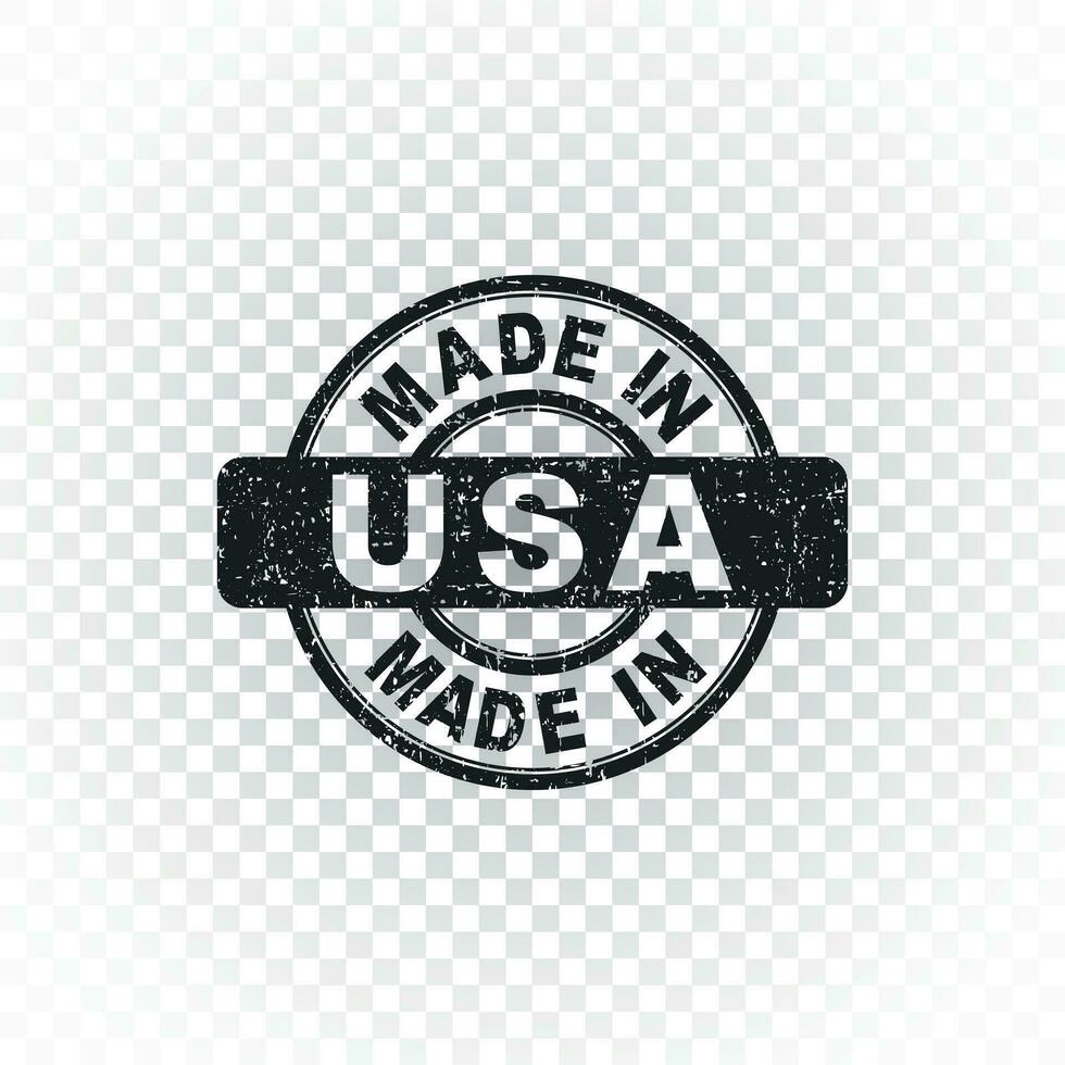 Made in USA stamp. Vector illustration on isolated background