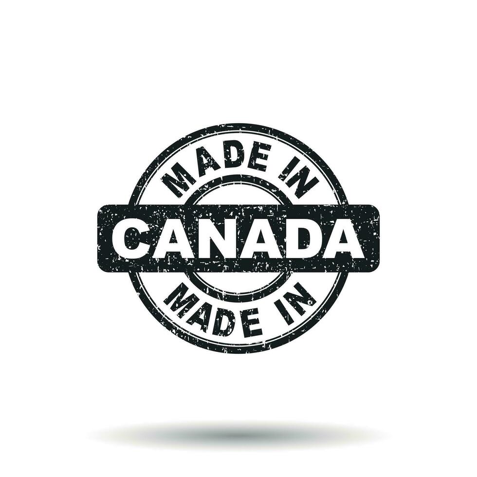 Made in Canada stamp. Vector illustration on white background