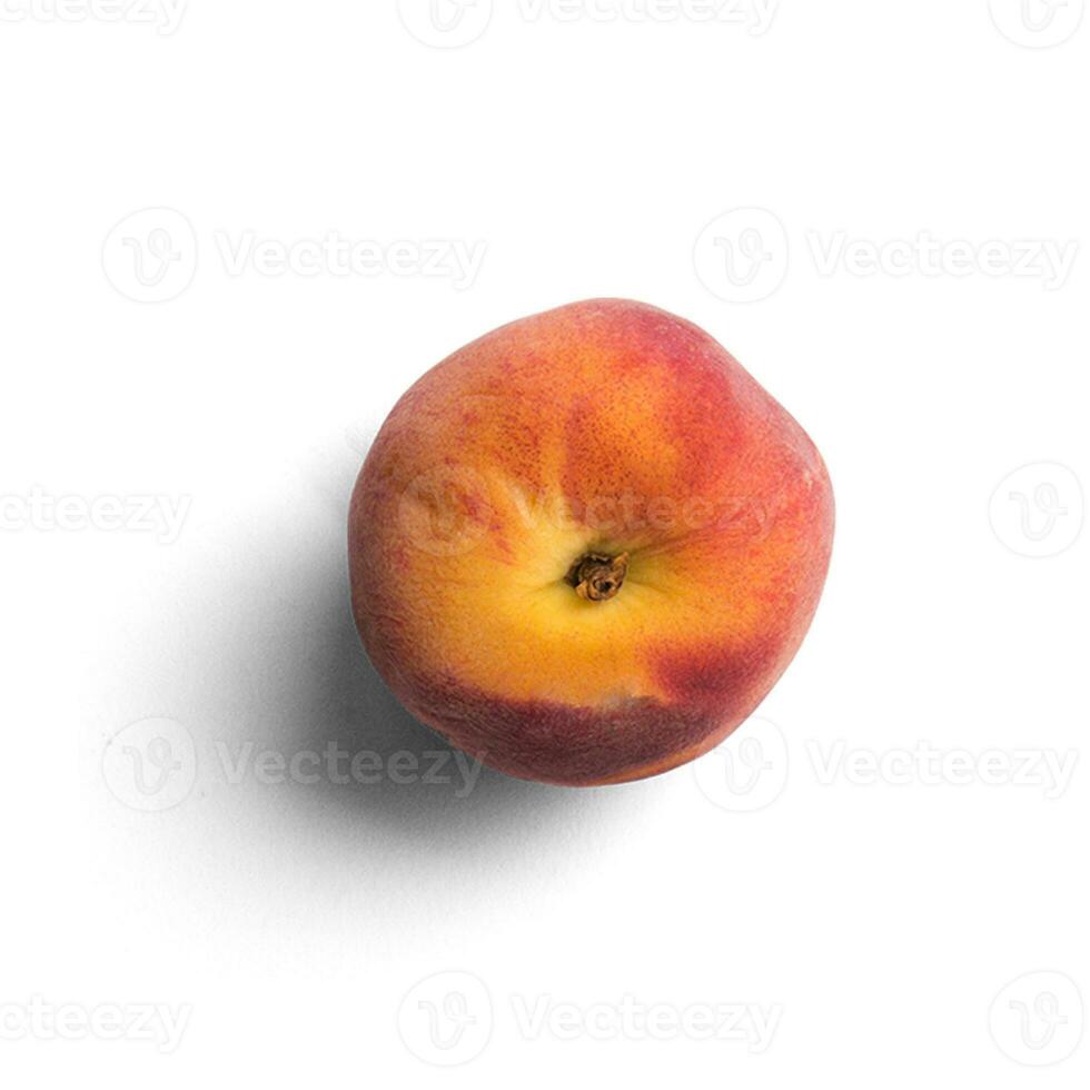 Fresh juicy peach isolated on the white background photo