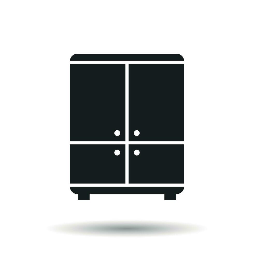 Cupboard icon on white background. Modern flat pictogram for business, marketing, internet. Simple flat vector symbol for web site design.