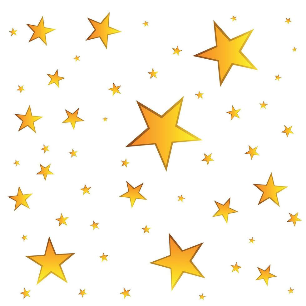 Gold stars background. Vector illustration.