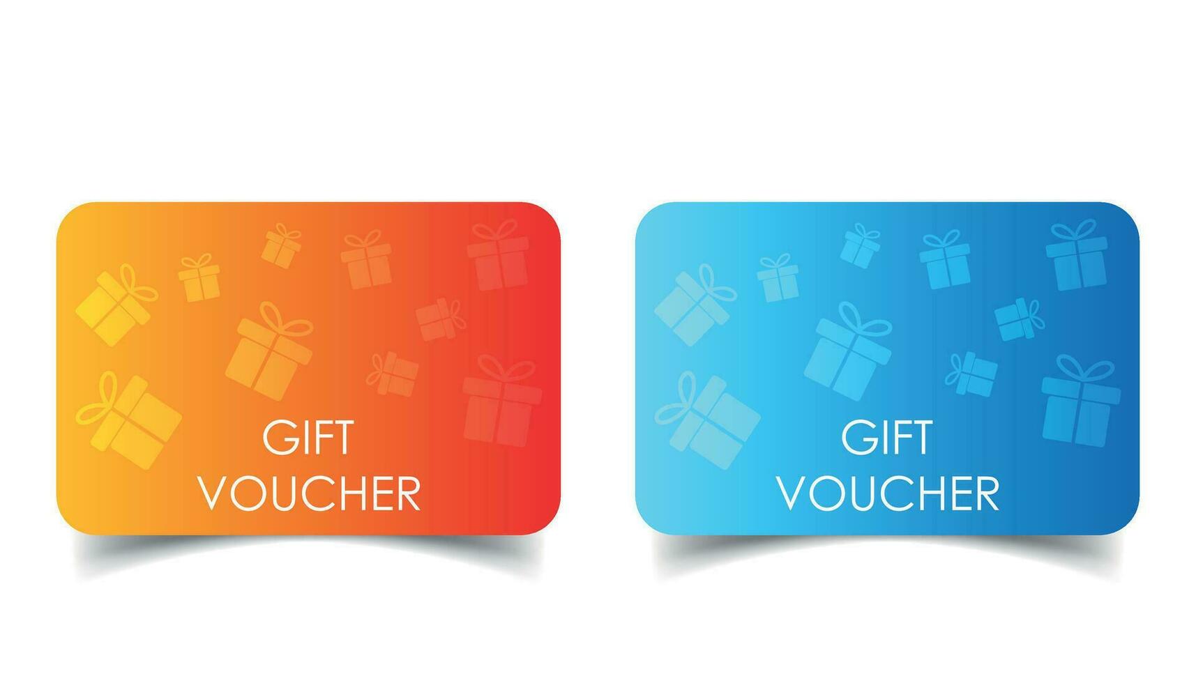 Gift voucher. Discount coupon. Flat vector illustration