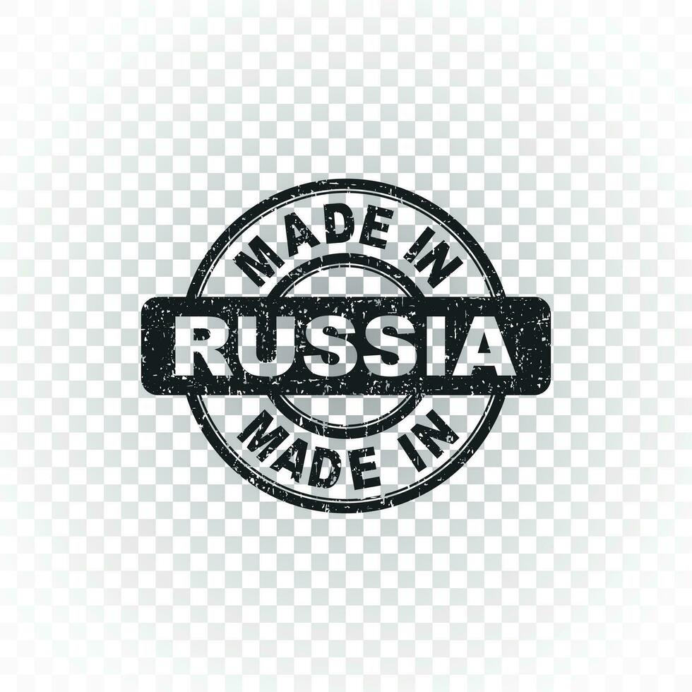 Made in Russia stamp. Vector illustration on isolated background