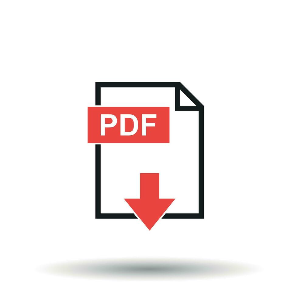 PDF icon on white background. Vector illustration. 26122087 Vector Art