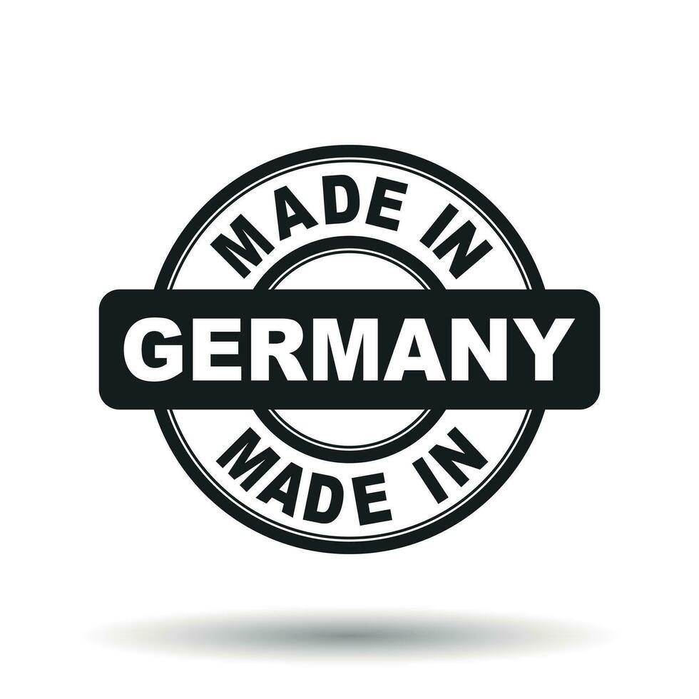 Made in Germany black stamp. Vector illustration on white background