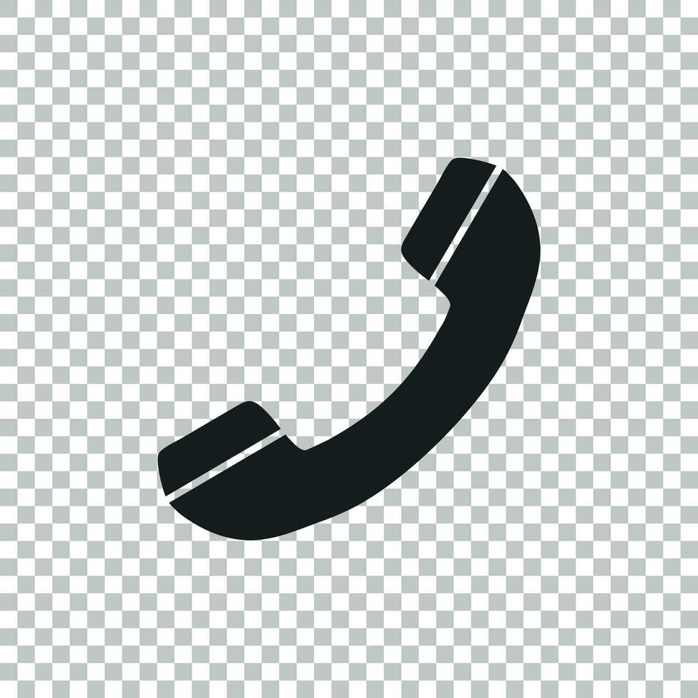 Phone icon vector, contact, support service sign on isolated background. Telephone, communication icon in flat style. vector