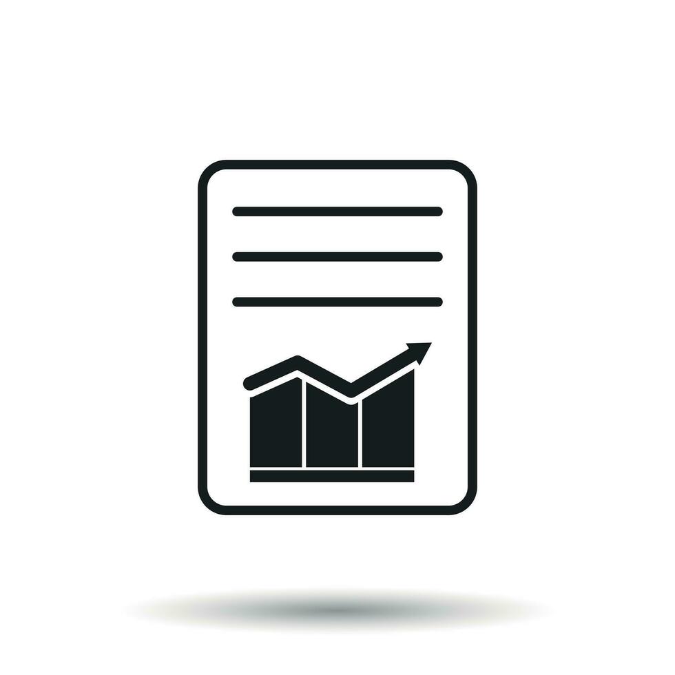 Checklist icon. Flat vector illustration. Document check sign symbol with shadow on white background.