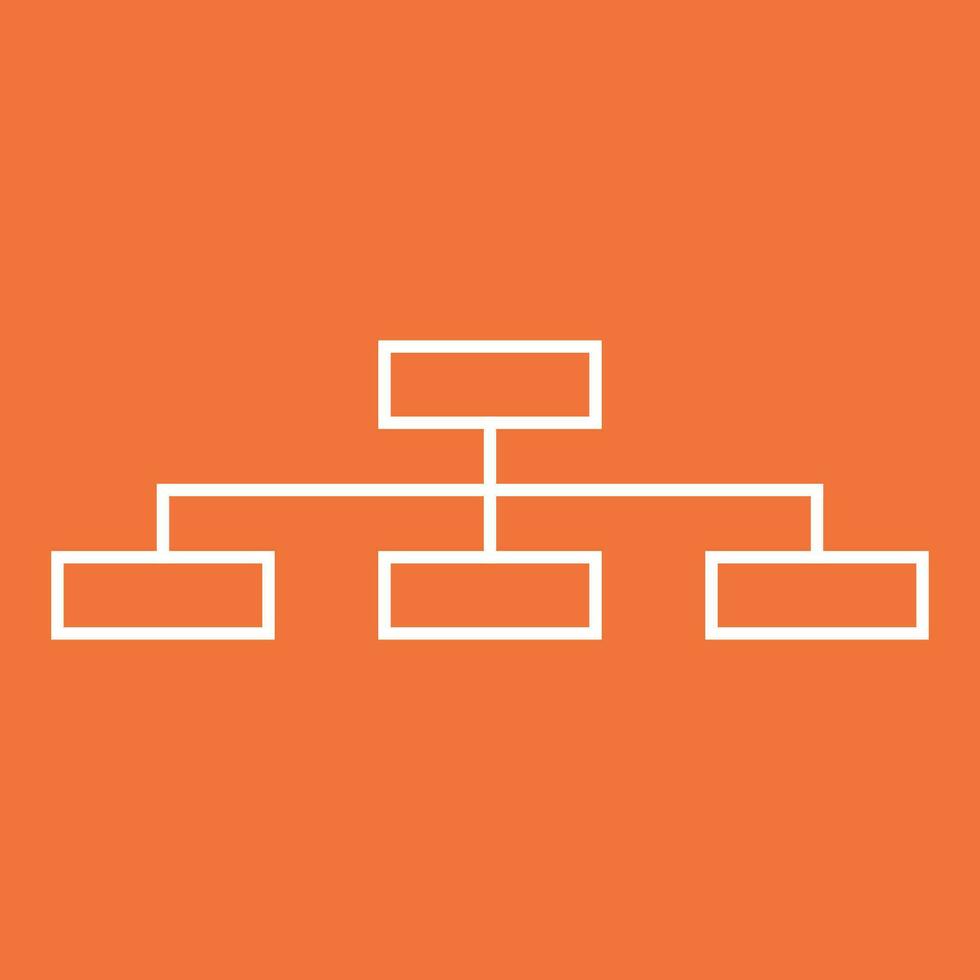 Structure simple flat icon. Vector illustration on orange background.