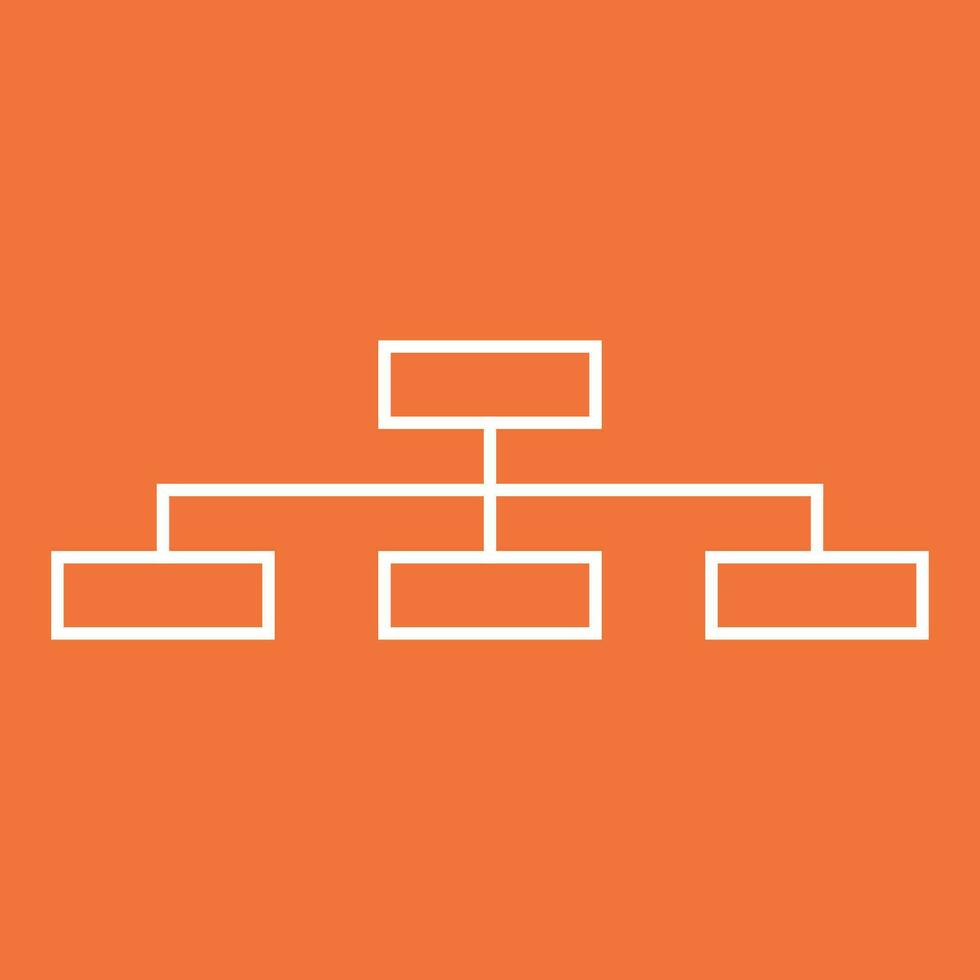 Structure simple flat icon. Vector illustration on orange background.